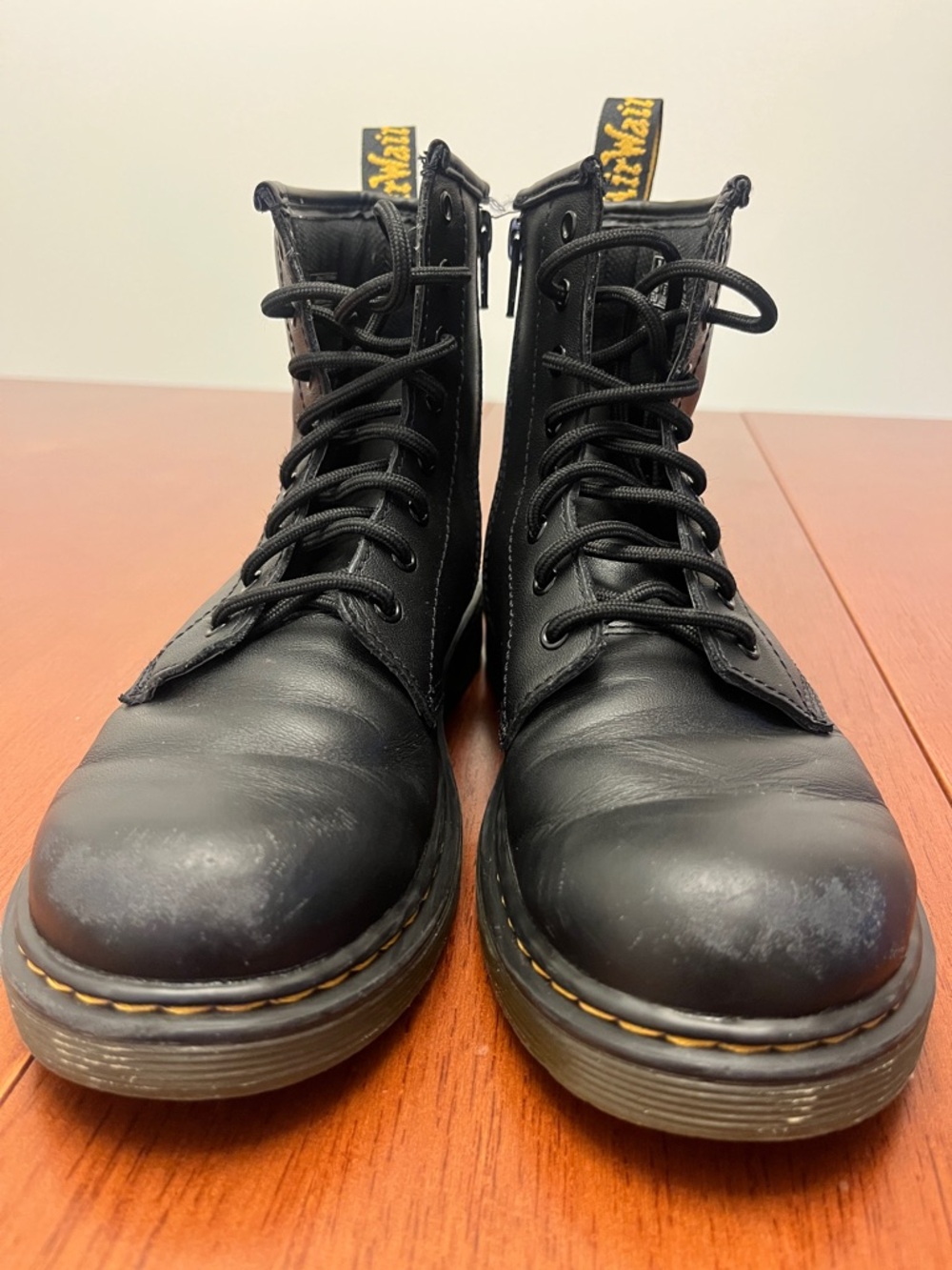Dr. Martens Girls Eye Leather Combat Boots style AW004